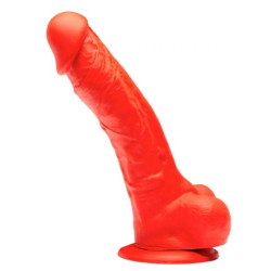 Stretch Real Gode en silicone Stretch N°3 - 19 x 4.8cm Rouge
